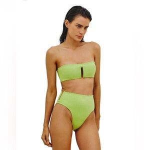 Vix Lime Green Strapless Bikini top